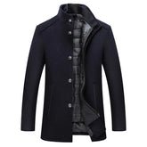 Casaco Trench Coat Masculino de Lã Grife